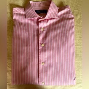 Royal Classic Men’s Cotton Pink Blue Stripped Button Down Shirt. Size XL.